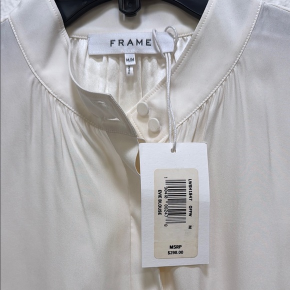 FRAME Off White Silk Blouse - Picture 8 of 8